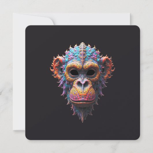 Save The Date Masque de chimpanzé orné (Devant)