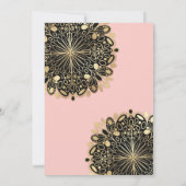 Save The Date Masque noir d'or rose 50e anniversaire (Dos)