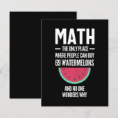 Save The Date Math. Funny Math Sarcasm Quote Gift (Devant / Derrière)