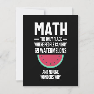 Save The Date Math. Funny Math Sarcasm Quote Gift