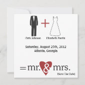 Save The Date Math mariage (Devant)