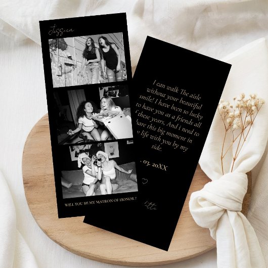 Save The Date Matron of Honor Proposal Photo Strip Photo Booth