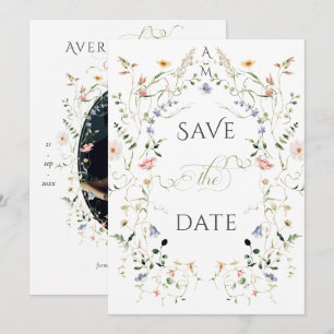 Save The Date Meadow Fleur sauvage Rustic Boho Mariage photo