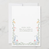 Save The Date Meadow Pastel Français Rose Floral Mariage (Dos)