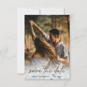 Save The Date Meadow Song s'estompe Fleurs sauvages avec photo