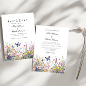 Save The Date Meadows Fleur sauvage capricieux Enregistrer la da