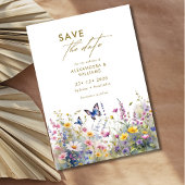 Save The Date Meadows Fleur sauvage capricieux Enregistrer la da
