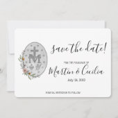 Save The Date Médaille miraculeuse peinte à la main Enregistrer  (Devant)