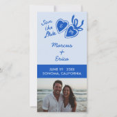 Save The Date Médaillon à coeur numérique personnalisé avec phot (Devant)