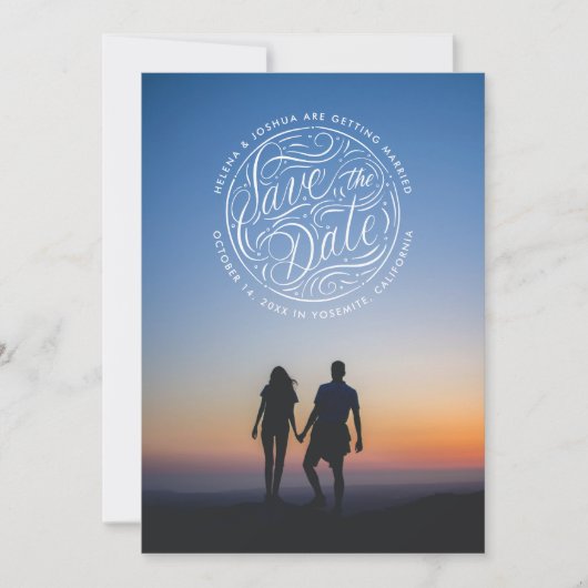 Save The Date médaillon lettré (Devant)