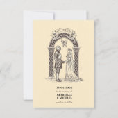 Save The Date Medieval Gothic Knight  Sepia Wedding (Devant)