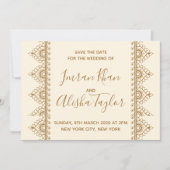 Save The Date Mehendi Mariage indien Enregistrer la date Invitat (Devant)