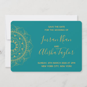 Save The Date Mehendi Mariage Indien Hamsa Henna Date à retenir
