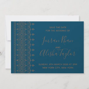 Save The Date Mehendi Mariage Indien Hamsa Henna Date à retenir