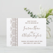 Save The Date Mehendi Mariage Indien Hamsa Henna Date à sauvegar (Debout devant)