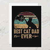 Save The Date Meilleur Chat Papa Jamais Drôle Daddy Chat Happy (Devant / Derrière)