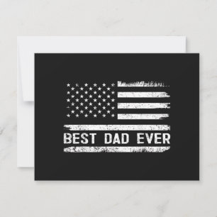 Save The Date Meilleur Papa avec des Cadeaux de Drapeau Américai