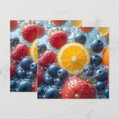 Save The Date Mélange de fruits aquatiques (Devant / Derrière)