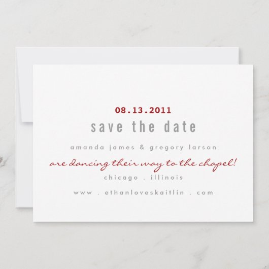 Save The Date Mélange parfait Enregistrer la date (Dos)