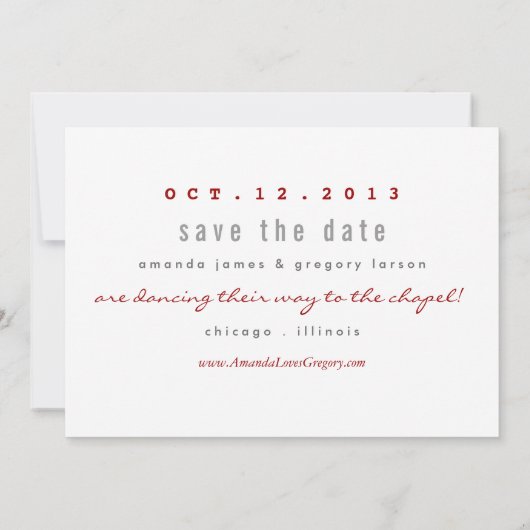 Save The Date Mélange parfait - Mélange bande Enregistrer la car (Dos)