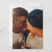 Save The Date Même Amour Différente Date Eucalyptus Black Photo (Dos)