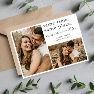 Save The Date Même Heure Même Lieu Nouvelle Date Enregistrer La