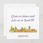 SAVE THE DATE MEMPHONE, TENNESSEE SKYLINE WB1 - (Devant / Derrière)