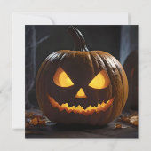 Save The Date Menacer Citrouille Halloween, (Dos)