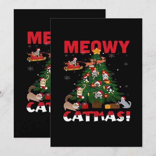 Save The Date Meowy Noël (Devant / Derrière)