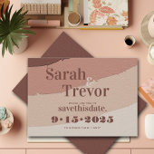 Save The Date Merlot Gras Polices Rétro Enregistrer La Date