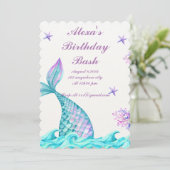 SAVE THE DATE MERMAIN SOUS L'INVITATION MARITIME MAGIQUE D'ANNIV (Debout devant)