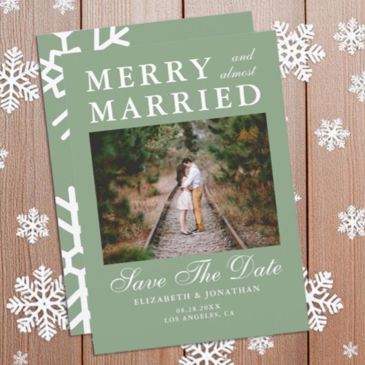 Save The Date Merry & Almost Married Wedding