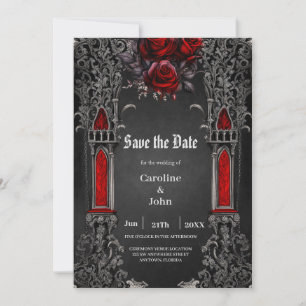 Save The Date Merveilleux design mariage gothique foncé