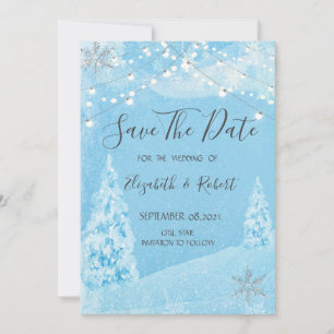 Save The Date Merveilleux Hiver, Sauvegarder la date du Pin Sylv