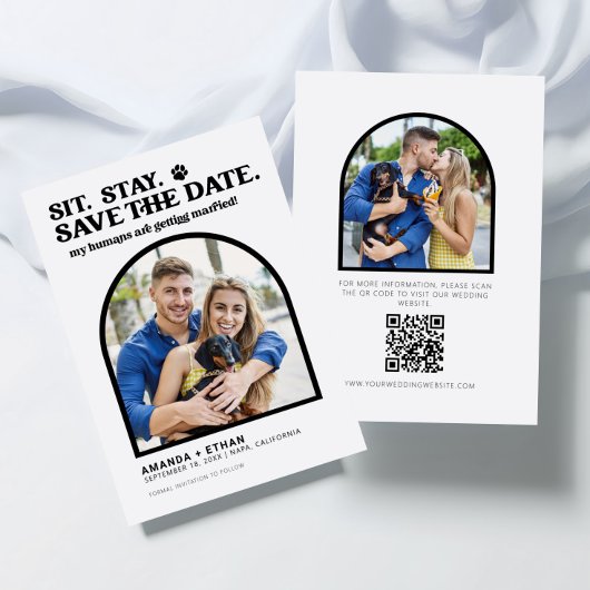 Save The Date Mes humains deviennent Mariages de chiens mariés