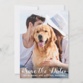 Save The Date Mes humains se marient Chien de compagnie personna (Devant)
