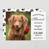 Save The Date Mes humains se marient Mariage photo de chien (Devant / Derrière)