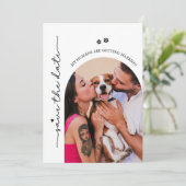 Save The Date Mes humains se marient Mariage photo de chien (Debout devant)