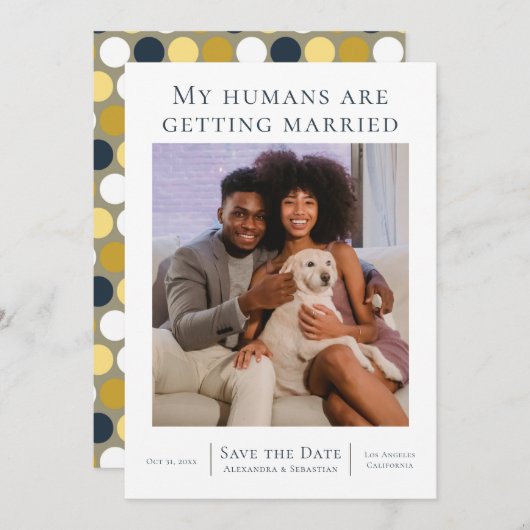 Save The Date Mes Mariages se marient Personnellement (Devant / Derrière)