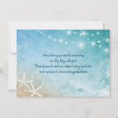 Save The Date Message dans une bouteille Photo Mariage à la plag (Dos)