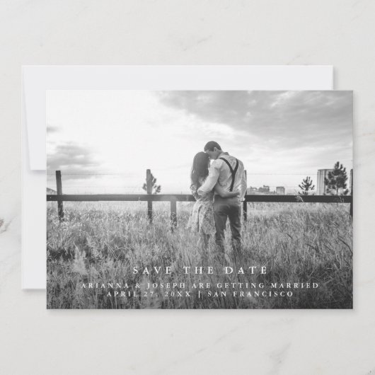 Save The Date Message Moderne | Enregistrez la Date Photo (Devant)