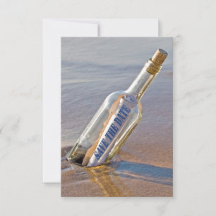Save The Date Message "Sauver la date" dans une bouteille