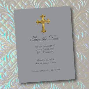Save the Date met Gold Cross Christian