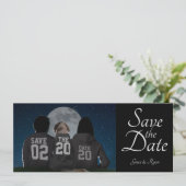 Save the Date met hondenfoto kaarten (Staand voorkant)