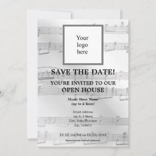 Save The Date Mex. Argent Magasin de musique local I Logo Maison