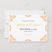 Save The Date Mexican Talavera Yellow Floral Minimalist Wedding (Devant)
