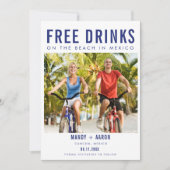 Save The Date Mexico Beach Destination Mariage Photo (Devant)