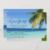 Save The Date Mexico Beach Destination Wedding Enregistrer la da (Devant / Derrière)