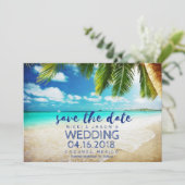 Save The Date Mexico Beach Destination Wedding Sauvez les Dates (Debout devant)