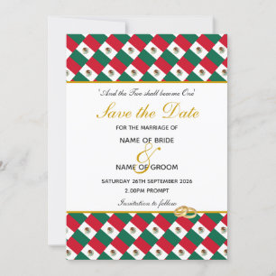 Save The Date MEXIQUE Célébration de mariage événement spécial c